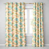 Cute Rainbow Dolphin  Cartoon Animal Pattern  Readymade Eyelet Ring Top Thermal 100% Blackout Curtains