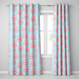 Cute Pink Octopus  Cartoon Sea Animal Pattern  Readymade Eyelet Ring Top Thermal 100% Blackout Curtains