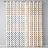 Gold Glitter Reindeer Sleigh Christmas White Background   Readymade Eyelet Ring Top Thermal 100% Blackout Curtains