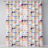 Stylish French Bulldog Dogs Fashion Outfit   Readymade Eyelet Ring Top Thermal 100% Blackout Curtains