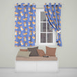 Corgi Dogs Stars Blue Background  Pattern  Readymade Eyelet Ring Top Thermal 100% Blackout Curtains