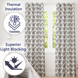 Silver Glitter Christmas  Minimal  Readymade Eyelet Ring Top Thermal 100% Blackout Curtains