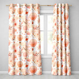 Coral Floral Hot Air Balloon Nursery   Watercolour  Readymade Eyelet Ring Top Thermal 100% Blackout Curtains
