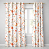 Celestial Moon Floral Night Sky   Watercolour  Readymade Eyelet Ring Top Thermal 100% Blackout Curtains