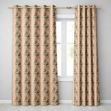 Natural Sand Crocodile Texture  Soft Neutral  Readymade Eyelet Ring Top Thermal 100% Blackout Curtains