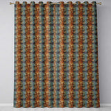 Classic Brown Crocodile Texture  Realistic Leather  Readymade Eyelet Ring Top Thermal 100% Blackout Curtains