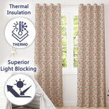 Chibi Cartoon Character Mixed   Kids Design  Readymade Eyelet Ring Top Thermal 100% Blackout Curtains