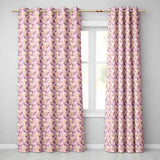 Blonde Chibi Girl Floral Pink   Character Design  Readymade Eyelet Ring Top Thermal 100% Blackout Curtains