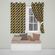 Bold Abstract Paint Splash Teal Mustard Red Flow  Readymade Eyelet Ring Top Thermal 100% Blackout Curtains