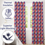 Colourful Liquid Marble Swirl Pink Purple Orange Abstract  Readymade Eyelet Ring Top Thermal 100% Blackout Curtains