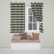 Classic Houndstooth Black Cream Timeless  Readymade Eyelet Ring Top Thermal 100% Blackout Curtains