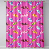Pink  Axolotl Cartoon Seamless  Kawaii Fantasy Animal Design  Readymade Eyelet Ring Top Thermal 100% Blackout Curtains