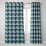 Vintage Ocean Whale Seamless  Textured Marine Animal Design  Readymade Eyelet Ring Top Thermal 100% Blackout Curtains
