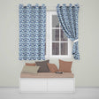 Beige Whale Ocean Seamless  Soft Marine Life Illustration Design  Readymade Eyelet Ring Top Thermal 100% Blackout Curtains