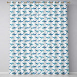 Watercolor Blue Beluga Whale Seamless  Marine Ocean Design  Readymade Eyelet Ring Top Thermal 100% Blackout Curtains