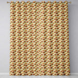 Vintage Burger Illustration Seamless  Fast Food Snack Design  Readymade Eyelet Ring Top Thermal 100% Blackout Curtains