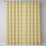 Mini Burger Seamless  Mint Green Background Fast Food Design  Readymade Eyelet Ring Top Thermal 100% Blackout Curtains