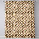 Cartoon Cheeseburger Seamless  Light Green Background Fast Food Design  Readymade Eyelet Ring Top Thermal 100% Blackout Curtains
