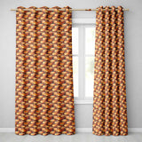Vintage Burger Cluster Seamless   Fast Food Illustration  Readymade Eyelet Ring Top Thermal 100% Blackout Curtains