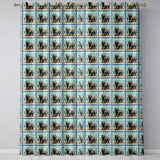 Bear Postage Stamp Seamless  Vintage Woodland Wildlife Design  Readymade Eyelet Ring Top Thermal 100% Blackout Curtains