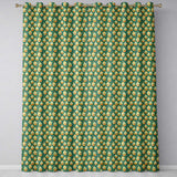 Cupcake Dessert Seamless  Dark Green Sweet Food Illustration Design  Readymade Eyelet Ring Top Thermal 100% Blackout Curtains