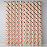 Pink Cherry Cake Seamless  Minimal Dessert Food Design  Readymade Eyelet Ring Top Thermal 100% Blackout Curtains