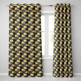 Dark  Cake Seamless   Dessert Sweet Food Design  Readymade Eyelet Ring Top Thermal 100% Blackout Curtains