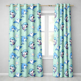 Dolphin Stingray Starfish Cartoon Sea Life  Mint  Readymade Eyelet Ring Top Thermal 100% Blackout Curtains