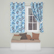Dolphin Stingray Starfish Ocean Sea Life   Soft Aqua Background  Readymade Eyelet Ring Top Thermal 100% Blackout Curtains