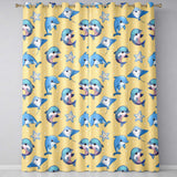 Dolphin Stingray Starfish Ocean Sea Life   Warm Beige Background  Readymade Eyelet Ring Top Thermal 100% Blackout Curtains