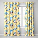 Dolphin Stingray Starfish Ocean Sea Life   Warm Beige Background  Readymade Eyelet Ring Top Thermal 100% Blackout Curtains