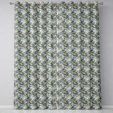 Blue Jay Bird Green Leaf Branch   Natural Woodland Botanical Design  Readymade Eyelet Ring Top Thermal 100% Blackout Curtains