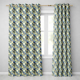 Blue Jay Bird Berry Branch Seamless  Winter Botanical Nature Design  Readymade Eyelet Ring Top Thermal 100% Blackout Curtains