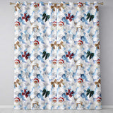 Christmas Santa Reindeer Snowflake Bow Festive Seamless  Readymade Eyelet Ring Top Thermal 100% Blackout Curtains