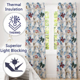 Christmas Santa Reindeer Snowflake Bow Festive Seamless  Readymade Eyelet Ring Top Thermal 100% Blackout Curtains