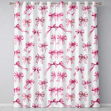 Watercolor Pink Ribbon Bows Neutral Ivory Background Seamless  Readymade Eyelet Ring Top Thermal 100% Blackout Curtains