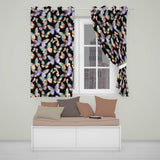 Vintage Butterfly Mushroom Botanical Nature Seamless  Readymade Eyelet Ring Top Thermal 100% Blackout Curtains