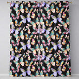 Vintage Butterfly Mushroom Botanical Nature Seamless  Readymade Eyelet Ring Top Thermal 100% Blackout Curtains
