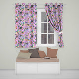 Pastel Watercolor Butterflies Pink Background Seamless  Readymade Eyelet Ring Top Thermal 100% Blackout Curtains