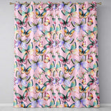 Pastel Watercolor Butterflies Blush Pink Background Seamless  Readymade Eyelet Ring Top Thermal 100% Blackout Curtains