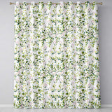 Watercolor Butterfly Leaf Botanical Seamless  Readymade Eyelet Ring Top Thermal 100% Blackout Curtains
