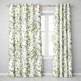 Watercolor Butterfly Leaf Botanical Seamless  Readymade Eyelet Ring Top Thermal 100% Blackout Curtains