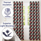 Soft Coral Peony Floral Seamless Pattern  Readymade Eyelet Ring Top Thermal 100% Blackout Curtains