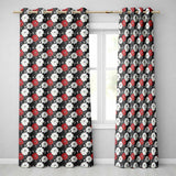 Soft Coral Peony Floral Seamless Pattern  Readymade Eyelet Ring Top Thermal 100% Blackout Curtains