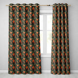 Watercolor Carrot and Herb Botanical Seamless  Readymade Eyelet Ring Top Thermal 100% Blackout Curtains