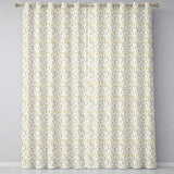 Vintage Carrot Farm Botanical Cream Background Seamless  Readymade Eyelet Ring Top Thermal 100% Blackout Curtains