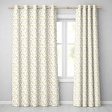 Vintage Carrot Farm Botanical Cream Background Seamless  Readymade Eyelet Ring Top Thermal 100% Blackout Curtains
