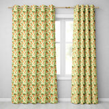 Vintage Botanical Carrot Illustration Garden Seamless  Light Background  Readymade Eyelet Ring Top Thermal 100% Blackout Curtains