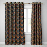 Night Sky Carrot Tossed  Dark Background Playful Seamless Design  Readymade Eyelet Ring Top Thermal 100% Blackout Curtains
