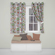 Winter Holiday Snowman Reindeer Wreath Seamless  Readymade Eyelet Ring Top Thermal 100% Blackout Curtains
